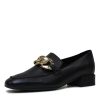 Flats Django & Juliette | Vivandy Black Leather Loafers