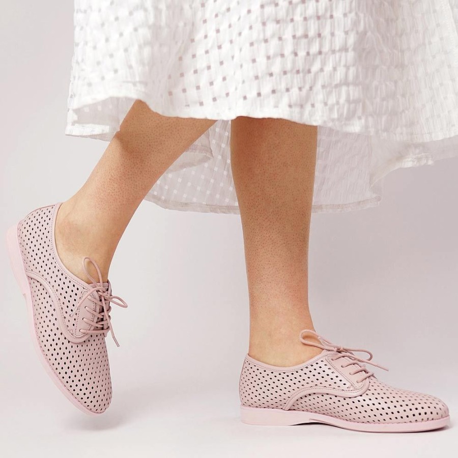 Flats Rollie | Derby Punch All Pink