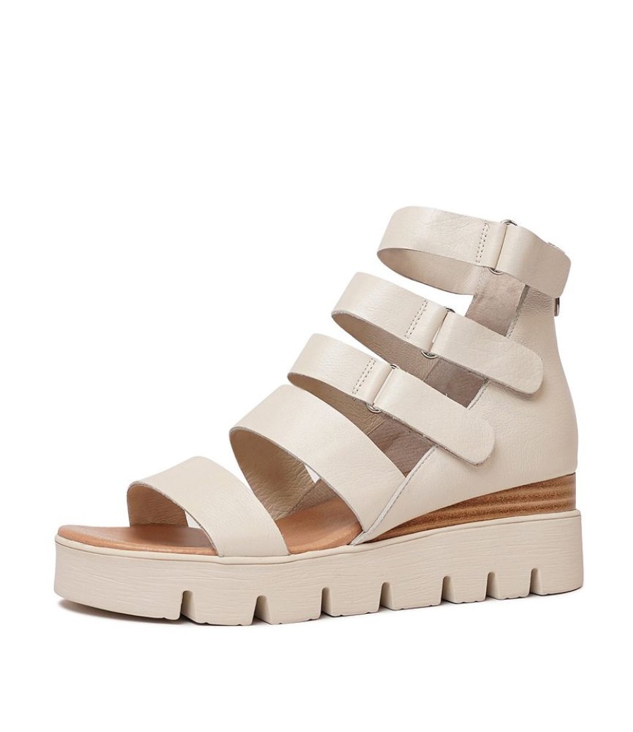 Sandals Django & Juliette | Raafe Milk Leather Sandals