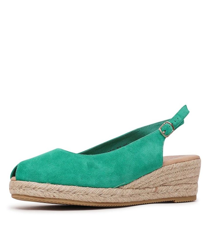 Heels Django & Juliette | Saniarly Light Emerald Suede