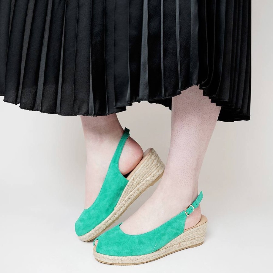 Heels Django & Juliette | Saniarly Light Emerald Suede