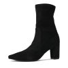 Boots Django & Juliette | Nider Black Stretch Microsuede Ankle Boots