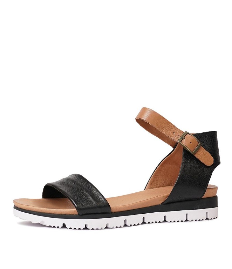 Sandals Django & Juliette | Londona Black/ Dark Tan