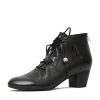 Boots Django & Juliette | Defreeze Black Leather Ankle Boots