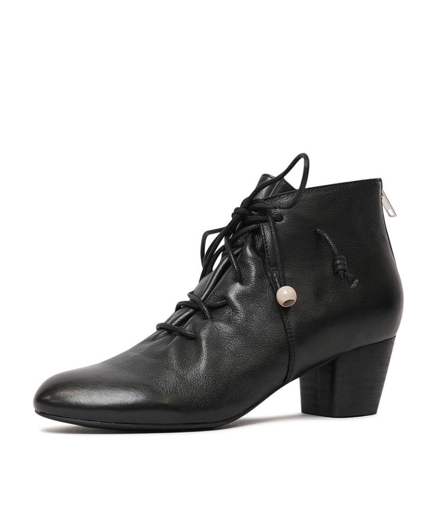 Boots Django & Juliette | Defreeze Black Leather Ankle Boots