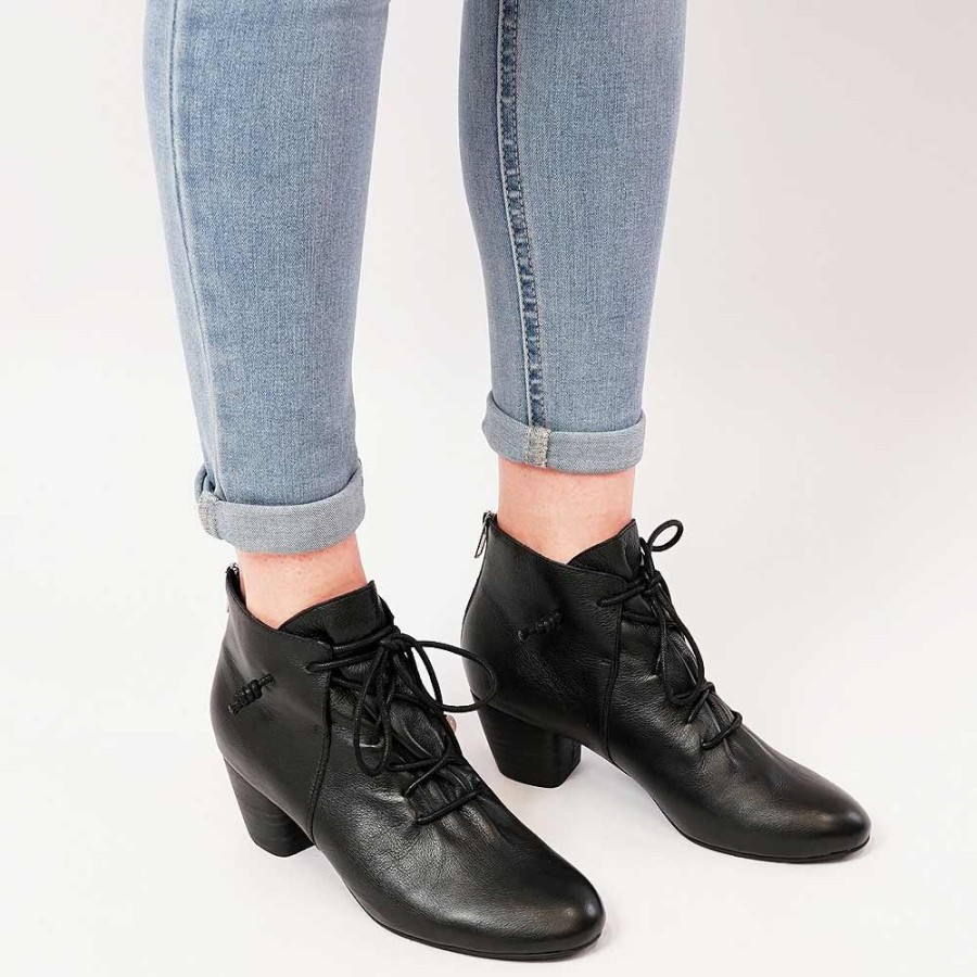 Boots Django & Juliette | Defreeze Black Leather Ankle Boots