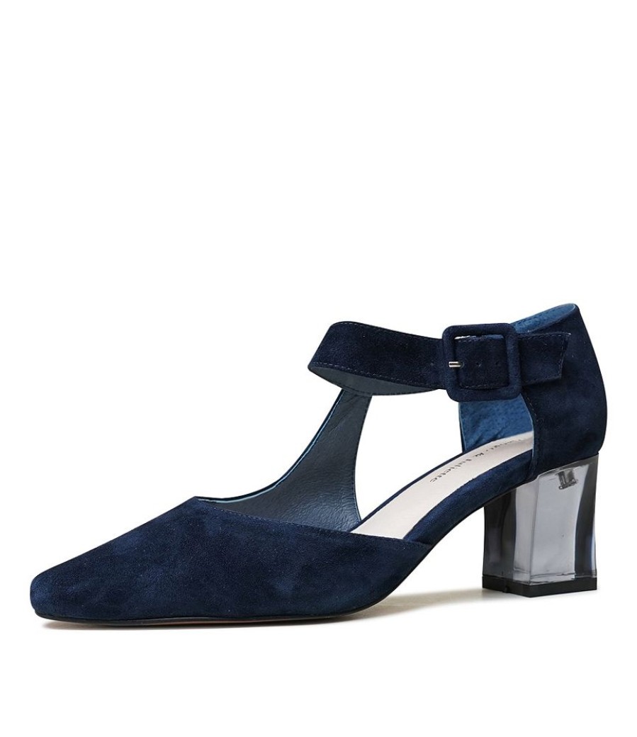 Heels Django & Juliette | Happie Navy Suede