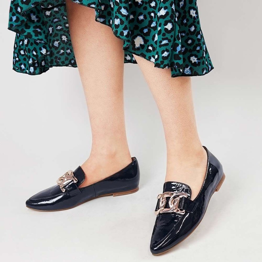 Flats Top End | Socoro Navy Patent