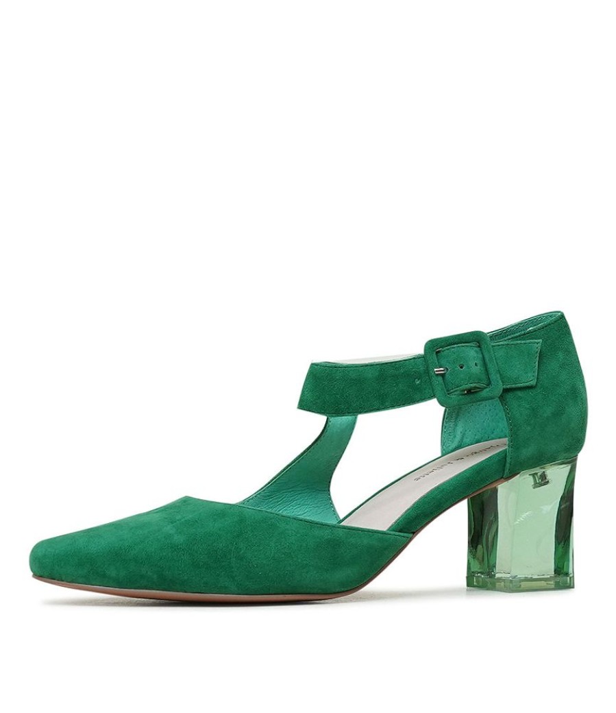 Heels Django & Juliette | Happie Emerald Suede