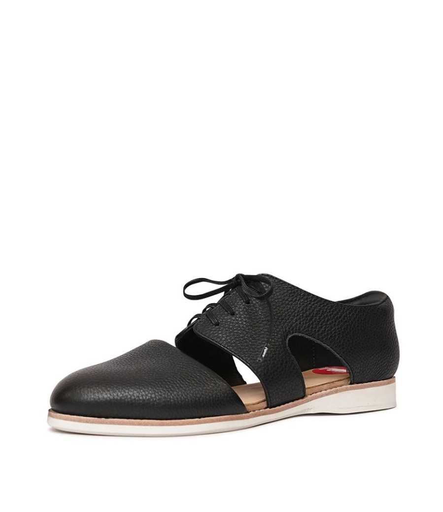 Flats Rollie | Derby Cutout Black