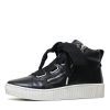 Flats EOS Shoes | Joyous Black Leather Sneakers