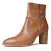 Boots Django & Juliette | Anahi Tan Leather Ankle Boots