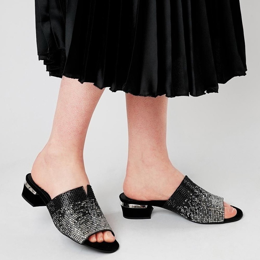 Sandals Django & Juliette | Tamarin Black Shimmer