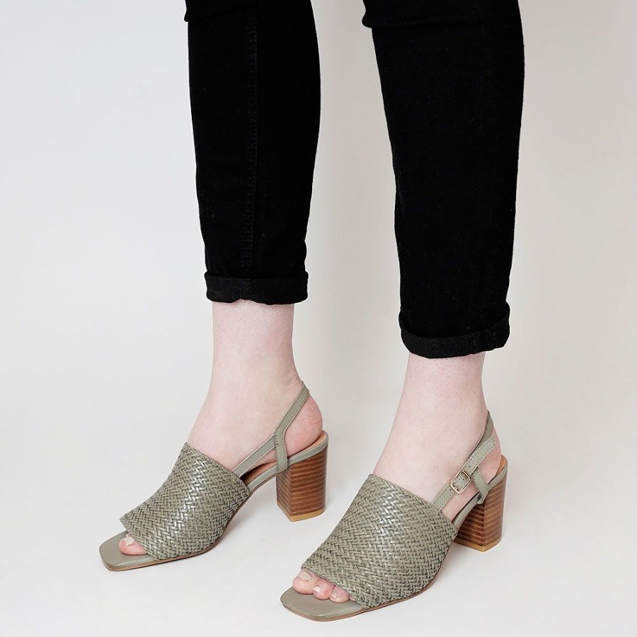 Heels Django & Juliette | Pickle Khaki Weave