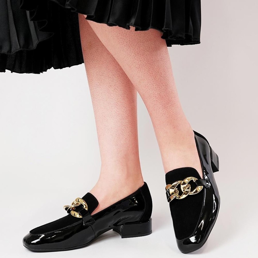 Flats Django & Juliette | Vivandy Black Patent/ Black Suede