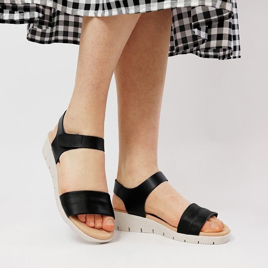 Sandals Nu By Neo Shoes | Camila Black Leather Sandals