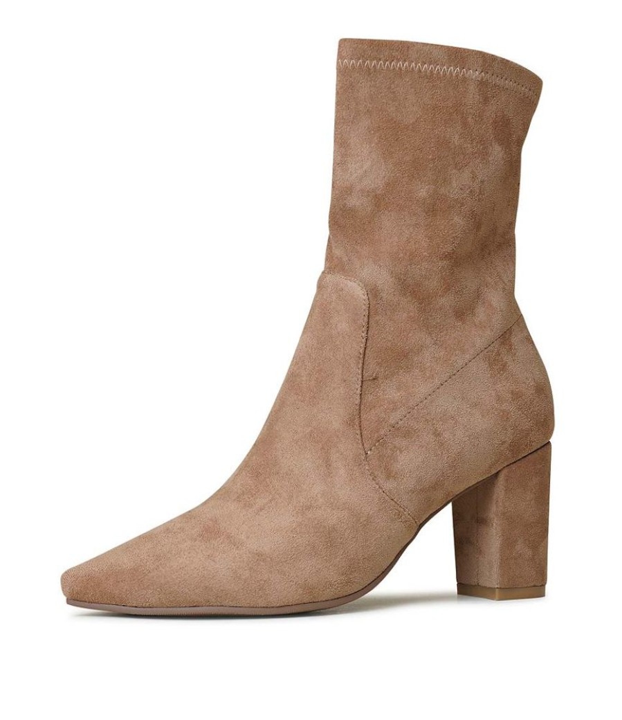 Boots Django & Juliette | Nider Sand Stretch Microsuede