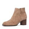 Boots Django & Juliette | Suttons Light Choc Suede Ankle Boots