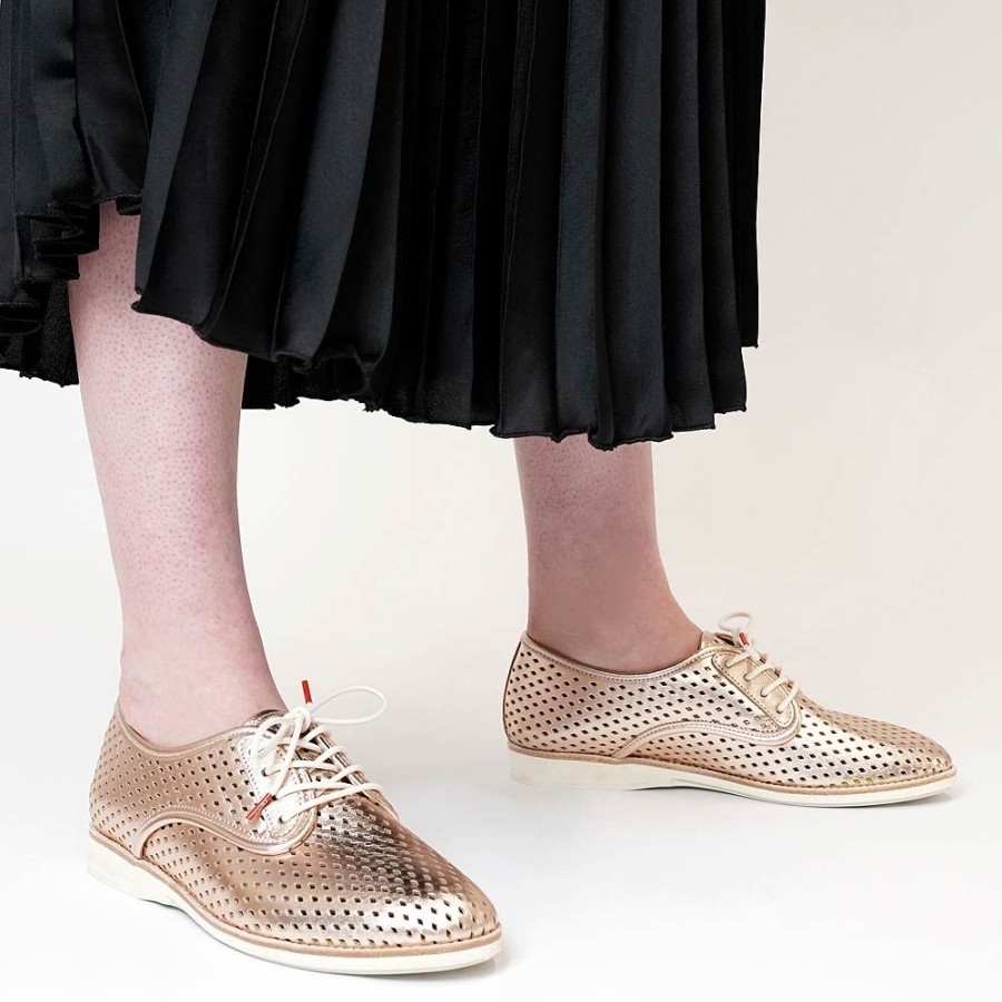 Flats Rollie | Derby Punch Rose Gold