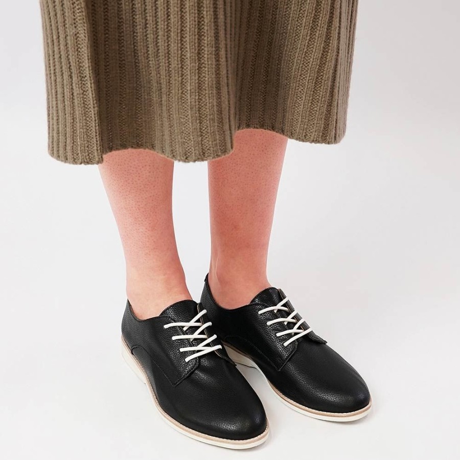 Flats Rollie | Derby Soft Black Tumble