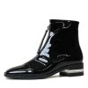 Boots Django & Juliette | Fridays Black Patent Leather Ankle Boots