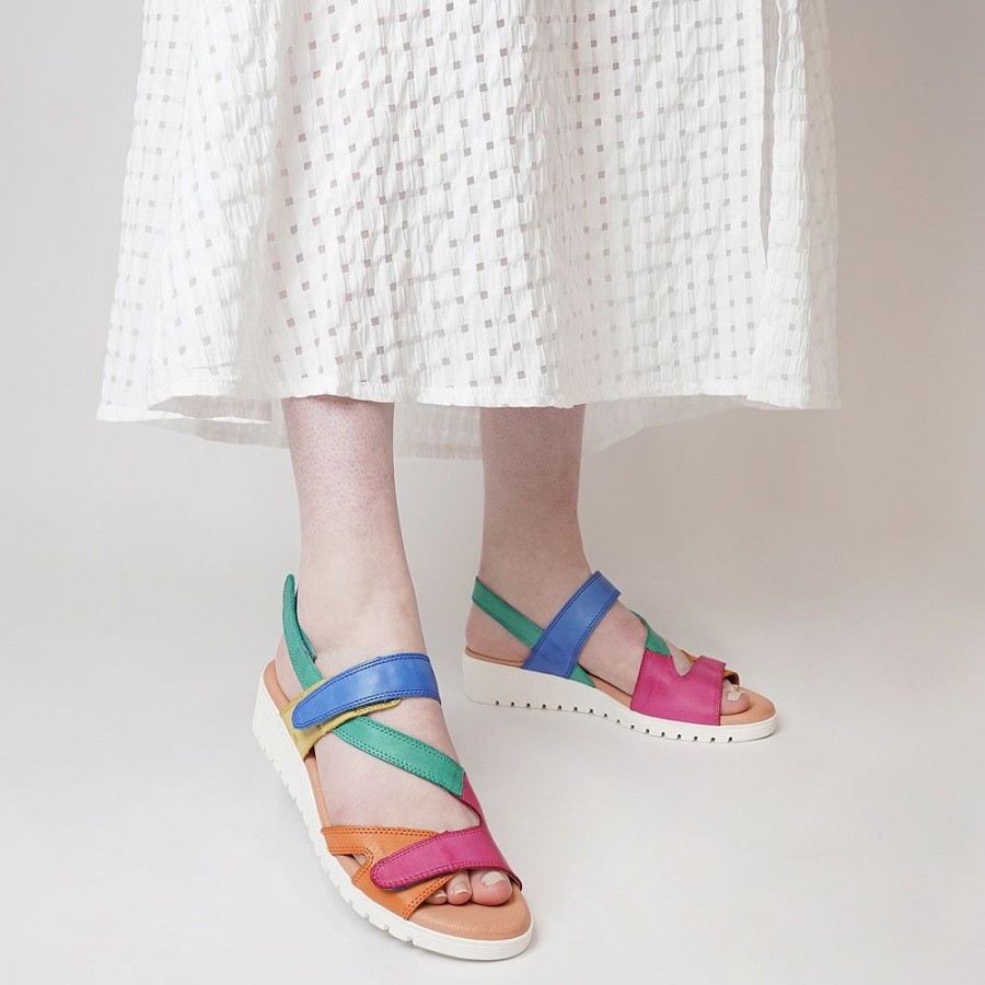 Sandals Django & Juliette | Melany Bright Multi Leather Sandals