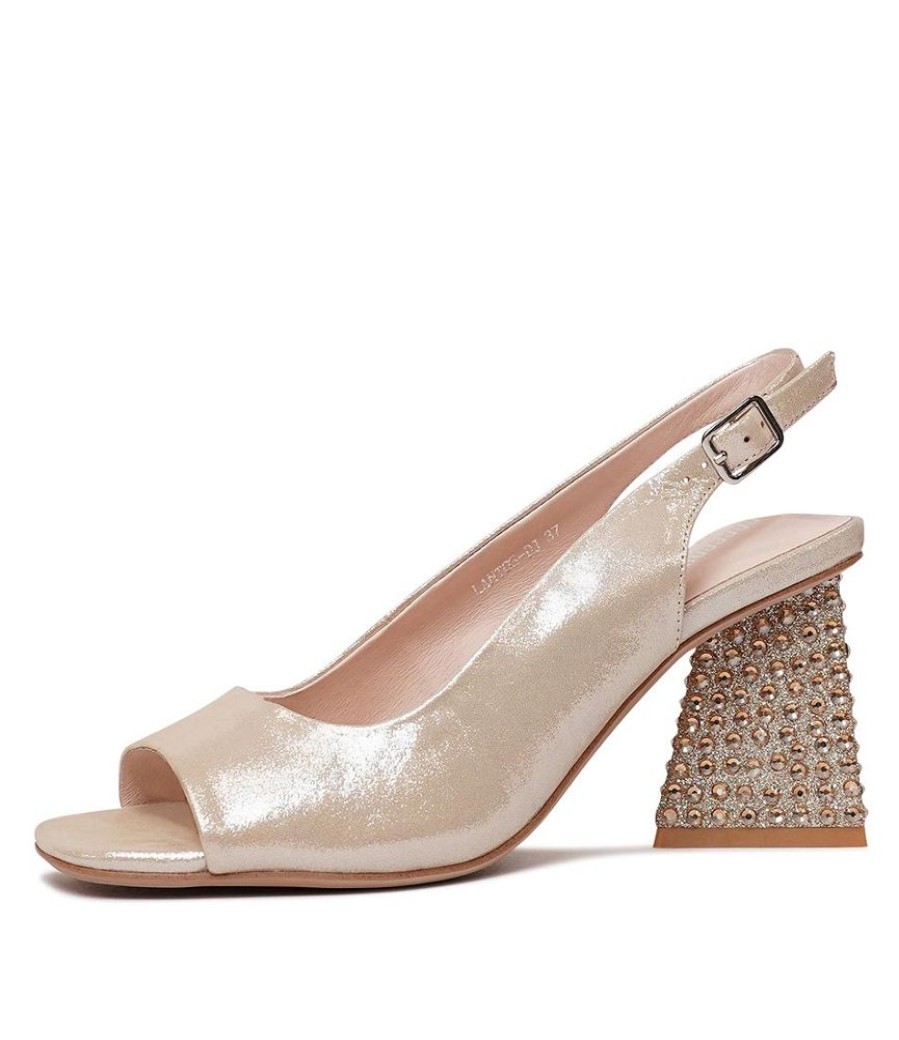 Heels Django & Juliette | Lantos Nude Shimmer / Jewels