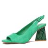 Heels Django & Juliette | Lantos Emerald Suede / Jewels