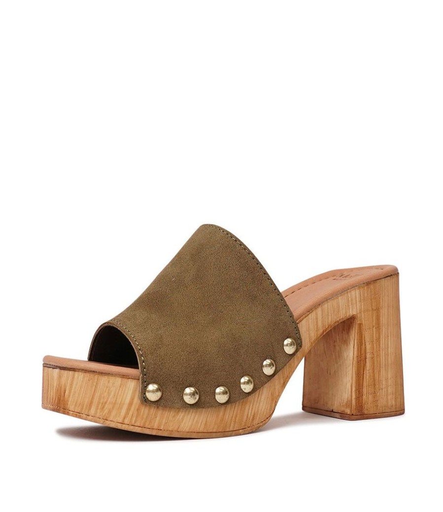 Heels Mollini Shoes | Harmoni Olive Suede