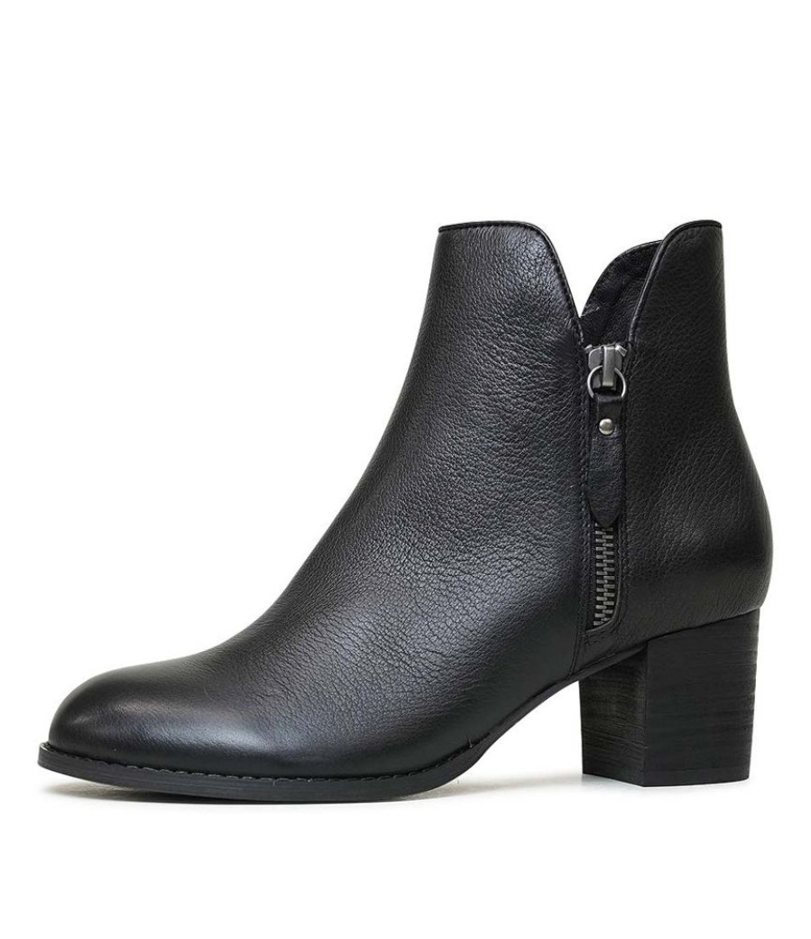 Boots Django & Juliette | Shiannely Black Leather Ankle Boots