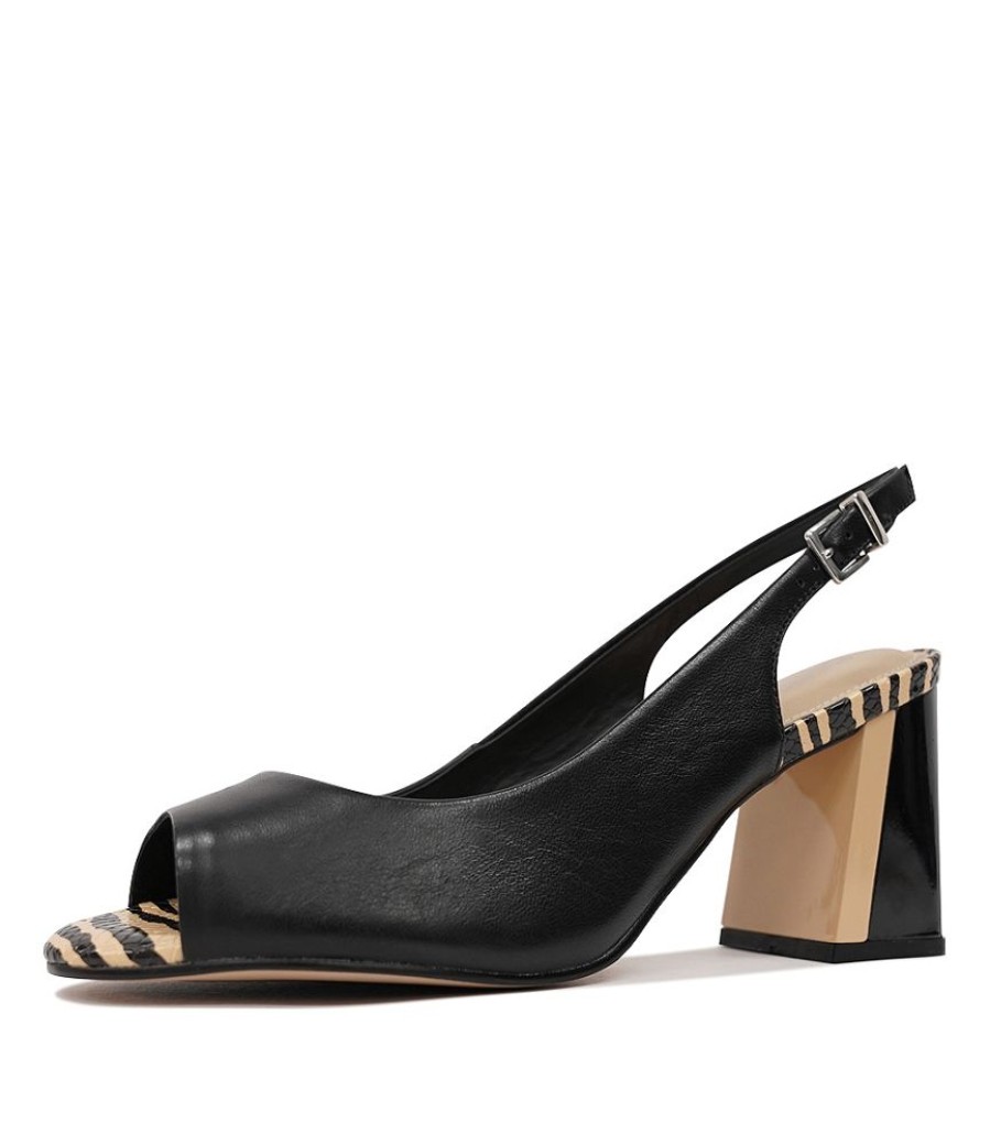 Heels Chrissie | Riley Black/ Zebra Leather Heels