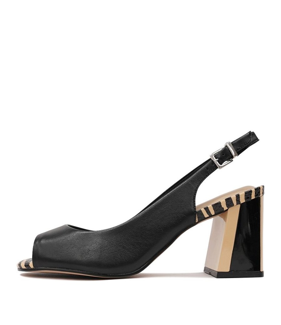 Heels Chrissie | Riley Black/ Zebra Leather Heels