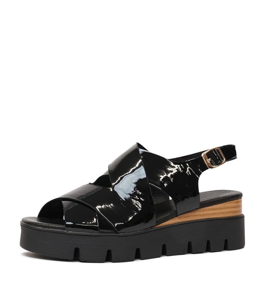 Sandals Django & Juliette | Riku Black Patent