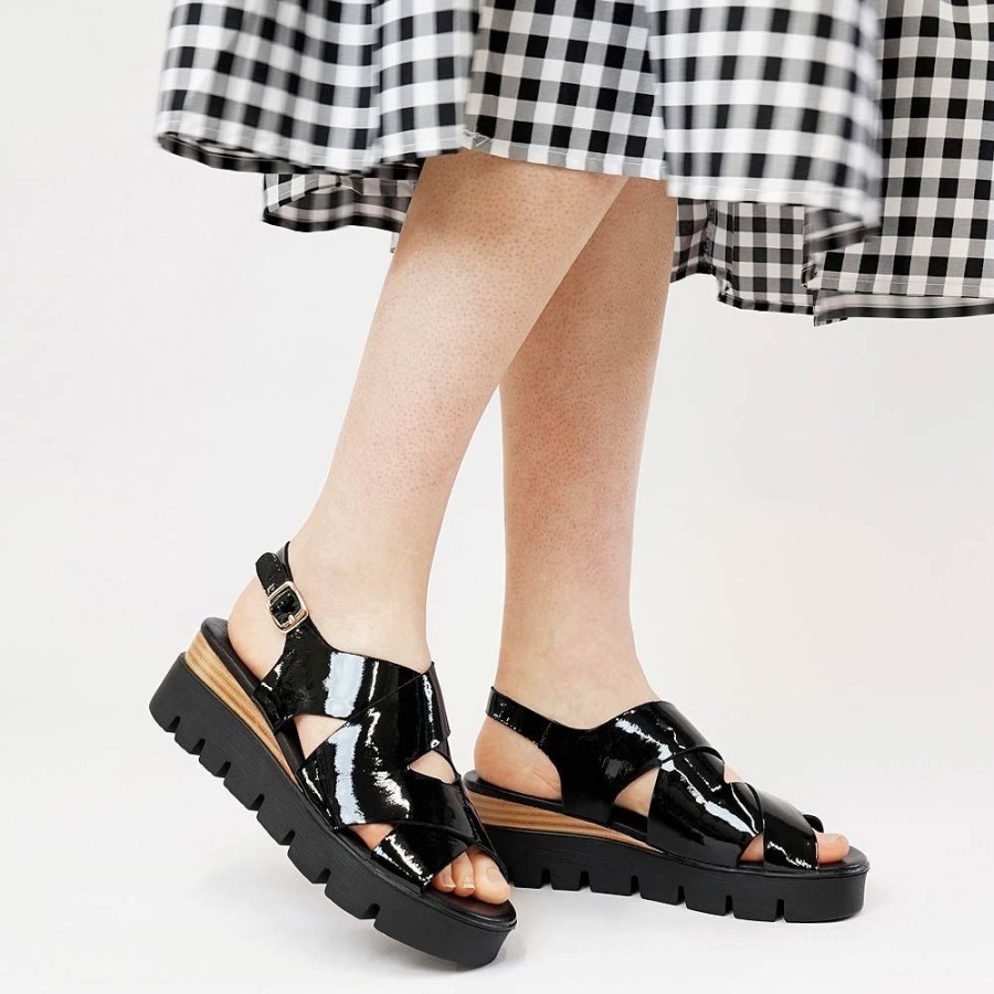 Sandals Django & Juliette | Riku Black Patent