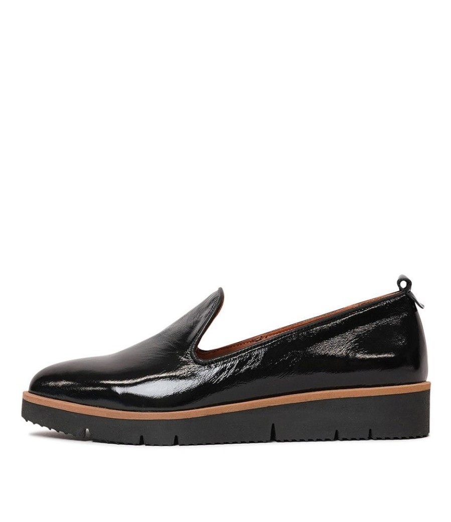 Flats Nu By Neo Shoes | Calanda Black Patent