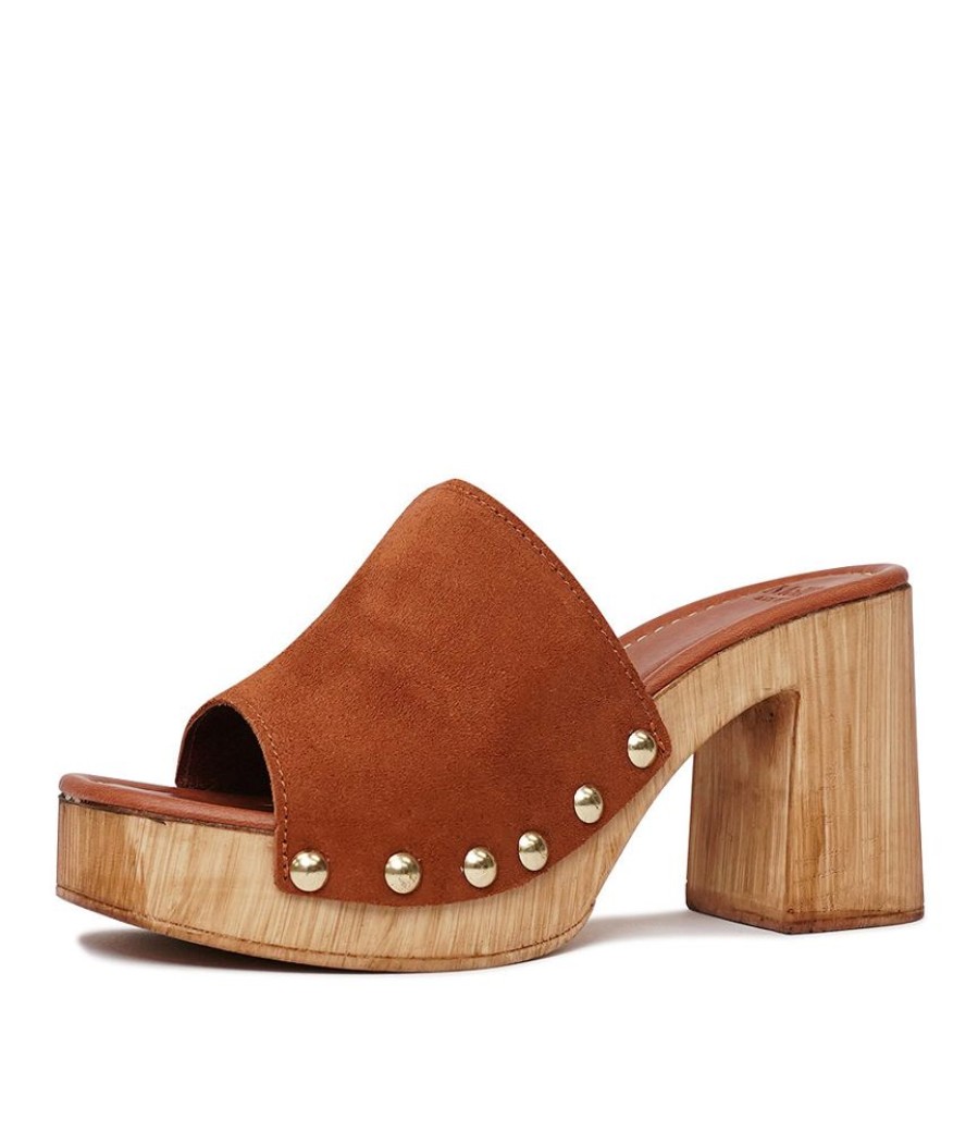 Heels Mollini Shoes | Harmoni Cognac Suede