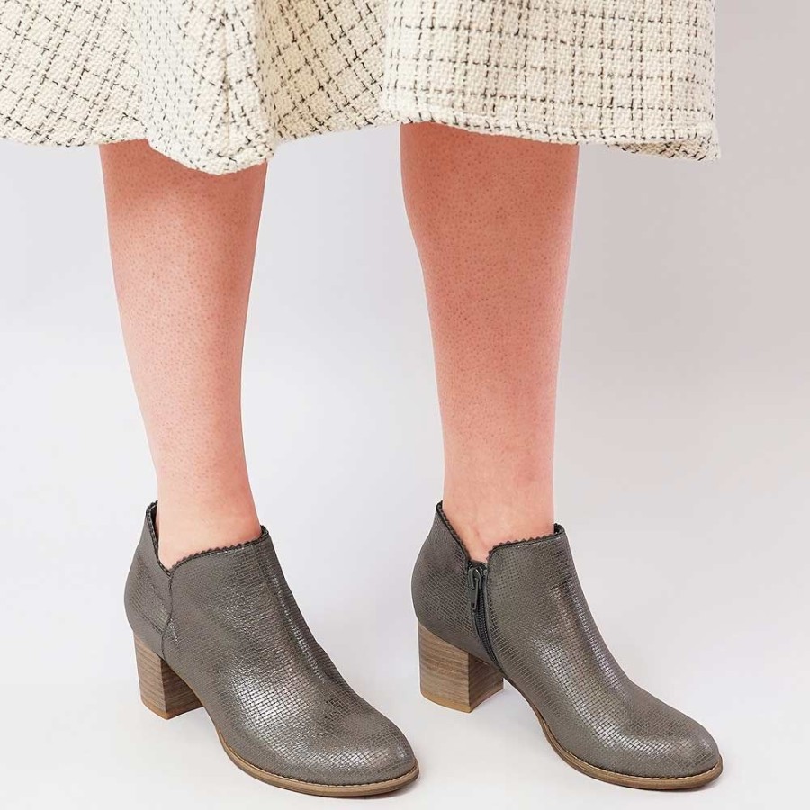 Boots Django & Juliette | Sharon Pewter Cut Leather