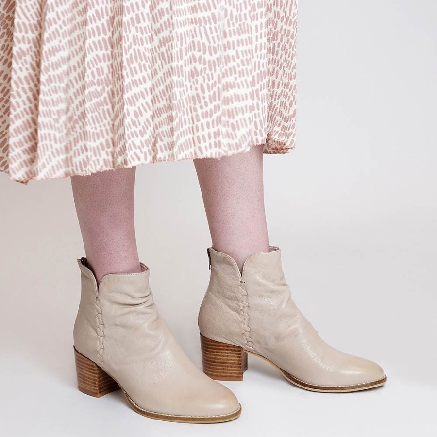 Boots Django & Juliette | Millie Cafe Leather Ankle Boots