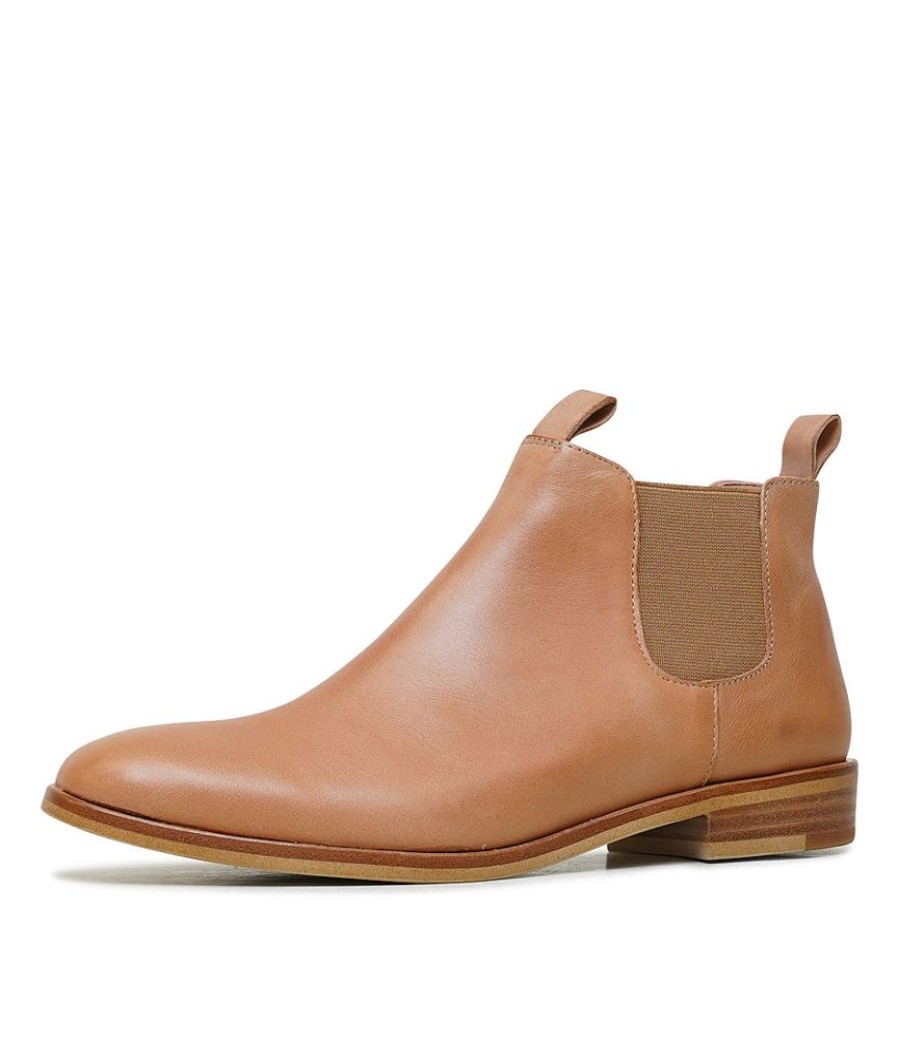 Boots Mollini Shoes | Wander Tan Leather Ankle Boots