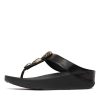 Sandals Fitflop | Fino Metallic All Black