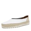 Flats Verbenas | Noelia White Leather Slip Ons