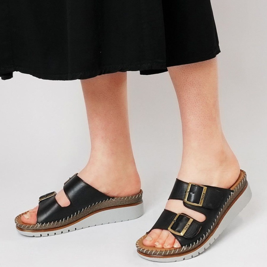 Sandals Sala | Oasis Black Leather Sandals