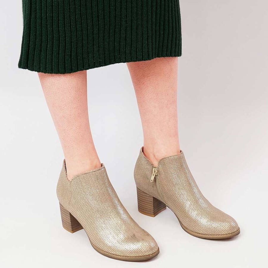 Boots Django & Juliette | Sharon Old Gold Cut Leather