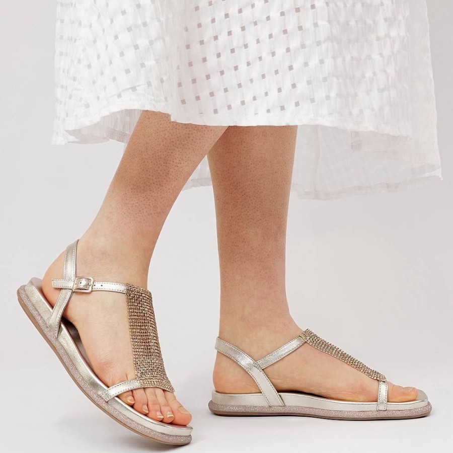 Sandals Django & Juliette | Yerrys Pale Gold