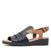 Sandals Django & Juliette | Madis Navy/Tan