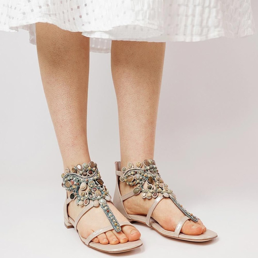 Sandals Django & Juliette | Menther Nude Shimmer