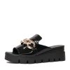 Sandals Django & Juliette | Rablise Black Patent Leather Slides