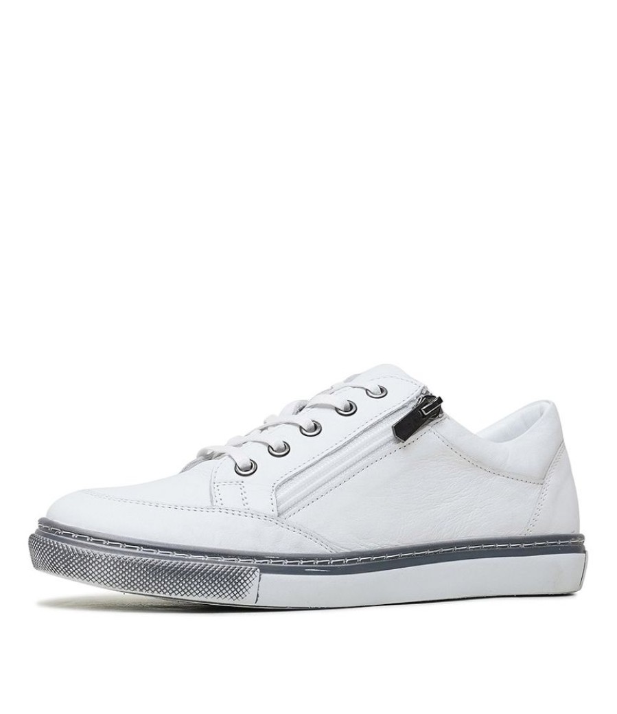 Flats Sala | Ronnie White Leather Sneakers