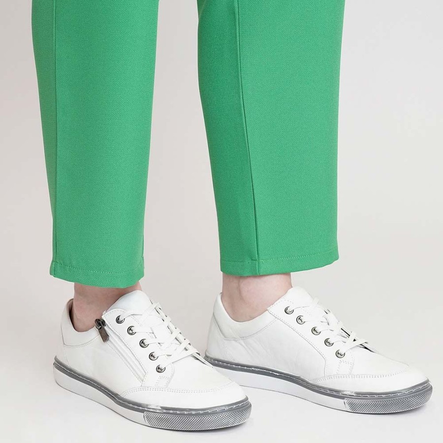 Flats Sala | Ronnie White Leather Sneakers