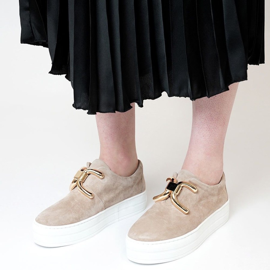 Flats Django & Juliette | Shelina Latte Suede